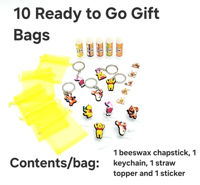 Favores de fiesta de baby shower temáticos de Winnie the Pooh 10 quilates a granel/lote Foto 1 de 4