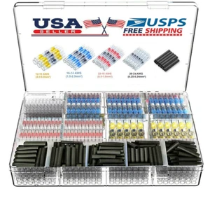 1000/430Pcs Solder Sleeve Seal Heat Shrink Electric Butt Wire Connector Terminal - Picture 1 of 17