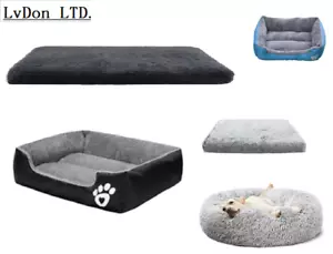 Pet Beds Dogs Cats Comfy Fluffy Soft Washable Bed Cushion Fleece Mattress S/M/L - Picture 1 of 17