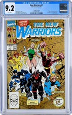 New  Warriors #1 (1990)  CGC 9.2, Mint Case! Gold Cover! Origin NEW WARRIORS!