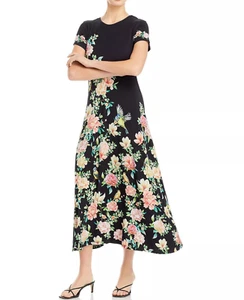 Abito nuovo con etichette Johnny Was Janie Favorite Birdie maglia manica cappuccio midi maglietta Mti L 230 - Foto 1 di 8