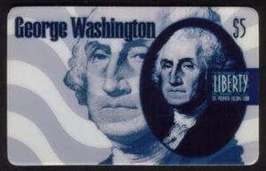 5 $. George Washington (S/W) Serie B. Telefonkarte - Bild 1 von 2