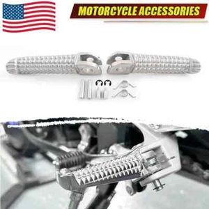 Front Foot Pegs Rest Fit For Yamaha YZF R1 98-23 YZF R6 03-20 YZFR6S 2003-08 US - Picture 1 of 11
