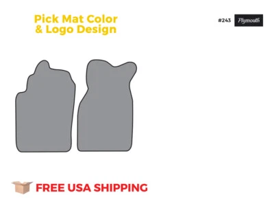 FITS 1978-1990 Plymouth Horizon Floor Mat Frt Row 2pc Cutpile - Image 1 of 4