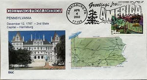BGC 3598 Saludo desde América - Capitolio del Estado de Pensilvania Harrisburg - Imagen 1 de 1