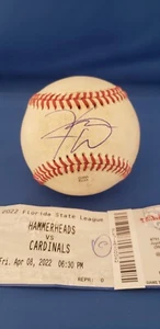 Kahlil Watson singed  MiLB game-used  Baseball COA/Holo Cleveland Guardians - Picture 1 of 2