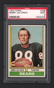 1974 Topps Football #438 Bobby Joe Green PSA 9 (Mint) X709 SET BREAK