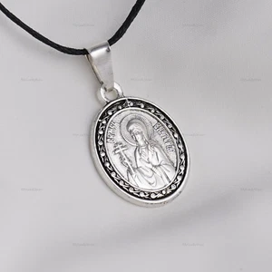 HEILIGE VICTORIA Orthodoxe Ikone Anhänger Halskette Damen Schmuck Geschenk Икона Виктория - Bild 1 von 3