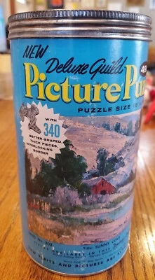 Vtg Series202 Whitman Deluxe Guild “Sunny Cove” Picture Puzzle 340 Piece 18x15 ½ - Image 1 of 4