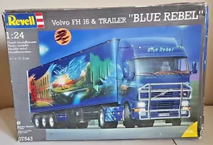 Revell Volvo FH 16 & Trailer Blue Rebel Kit # 07543 Open Box Sealed Bags 1:24 - Picture 1 of 14