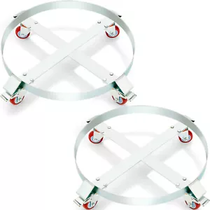 VEVOR 2PCS 55 Gal Drum Dolly Heavy Duty Barrel Cart 1000lbs with Swivel Casters - Picture 1 of 12