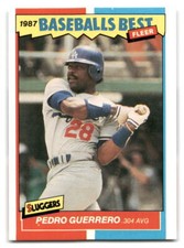 Pedro Guerrero 1987 Fleer Baseball's Best Sluggers vs Pitchers #16 LA Dodgers
