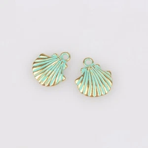 5 Stck. 18mm Patina Charm Muschel Charm Zum Selbermachen Handwerk Armband Schmuck Halskette Strand  - Bild 1 von 1