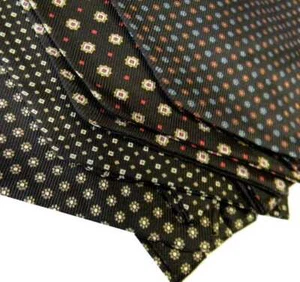FOULARD UOMO di seta ASCOT NERO vari fanta microdisegno anche completo pochette - Imagen 1 de 11