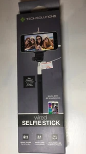 Tech Solutions Wired Selfie Stick With Shutter Button, - Picture 1 of 8