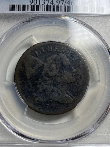 1794 Flowing Hair Large Cent, nice early type coin, PCGS F Details Cover