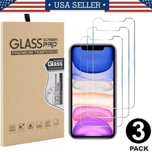 3X Protector de Pantalla de Vidrio Templado para iPhone 15 14 13 12 11 Pro Max X XS XR - Imagen 1 de 6