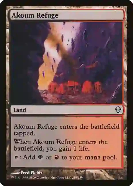 Akoum Refuge Zendikar Moderate Play MTG Magic DNA GAMES - Image 1 of 1