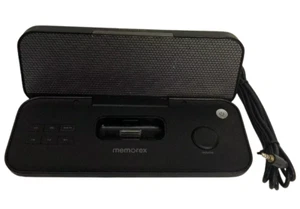 Memorex PurePlay tragbarer Lautsprecher iPod/iPhone/Dockingstation MI3602PBLKR (RB) - Bild 1 von 3