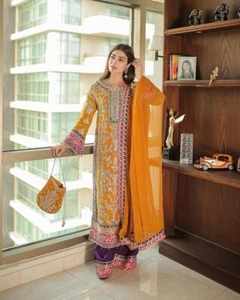 Mujeres Usar Indio Paquistaní Salwar Kameez Vestido Listo Festival Ropa de Boda - Imagen 1 de 8