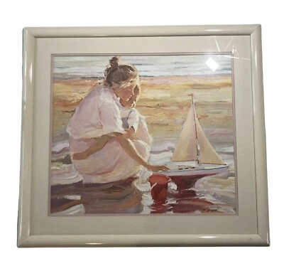 1991 Dan McCaw “Set Sail” Painting #814/1000, Signed/Certificate Of Authenticity - Изображение 1 из 4