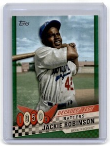 2020 Topps Decades' Best Green Jackie Robinson Brooklyn Dodgers #DB-16