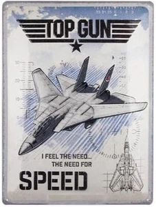 Placa Top Gun Metal Oficial En Relieve Oficial Relieve Metal Placa - Imagen 1 de 4