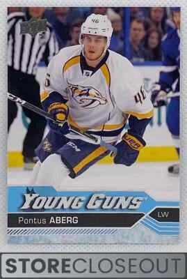 2016-17 Upper Deck #211 Pontus Aberg Rookie Young Guns RC Nashville Predators - Image 1 of 2