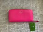 NWT Kate Spade MIKAS POND LACEY LEATHER WALLET zinnia pink