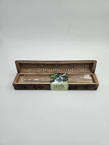 Wooden Coffin Style Incense Exotic Aroma Box w/ Provence & Mediterranean Incense - Picture 1 of 4