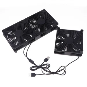 1 Set 120mm DC12V USB Powered PC Router Fans High Airflow Cooling Fan - Photo 1/16