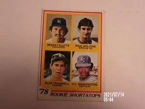 1978 novato Topps Alan Trammell & Paul Molitor radiocontrol #707 ('78 novato shortstops) - Imagen 1 de 2
