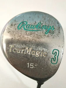 Golf Driver 3 Rawlings Tour Magic 15* RH Stiff Steel Grip Rawlings 43" 5/8 - Picture 1 of 10