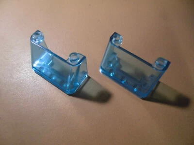 Lego 2x Windschutzscheibe 2x4x2 schräg 3823 transparent hellblau et109 - Bild 1 von 2