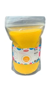 (11,89 EUR/kg) 1 KG colored sugar flavored sugar for cotton candy vanilla yellow - Picture 1 of 1