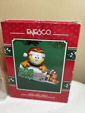 Enesco 1994 Garfield Christmas Ornament "Mine, Mine, Mine" Mail Box & Gifts GUC