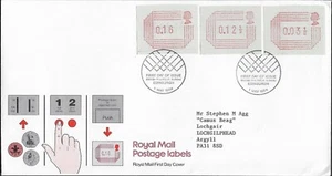 1984 Frama Labels 1½p - 16p First Day Covers with Five Separate Cancellations - Picture 1 of 5