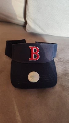 Boston Red Sox Adjustable Visor Navy Blue Hat Cap Baseball MLB OSFA  - Image 1 of 4