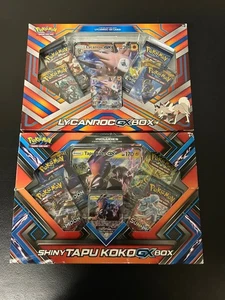 Pokemon sigillato in fabbrica Shiny Tapu Koko GX Box & Lycanroc GX Box Set X2 - Foto 1 di 13