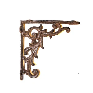 Pair of Cast Iron Country Shelf Brackets 6.5 Inch - Picture 1 of 2
