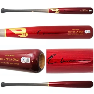 Elly De La Cruz Auto Signed Red B45 Player Model Bat Cincinnati Reds Beckett Wit - Picture 1 of 9
