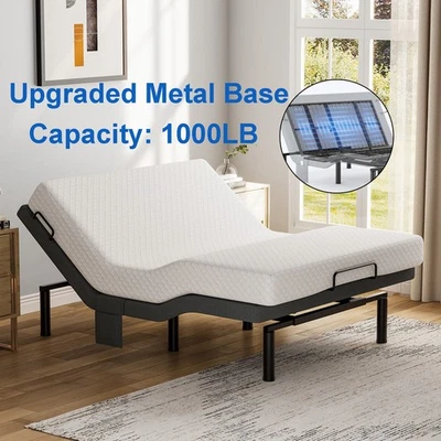 Base de alimentación mejorada Base de marco de cama eléctrica ajustable Control remoto inalámbrico Queen Foto 1 de 4