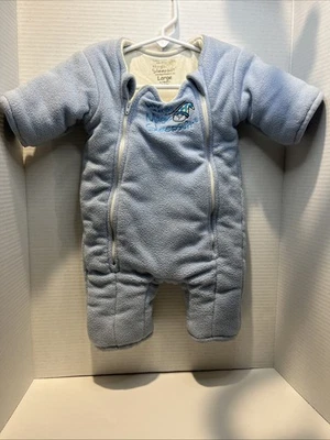 Baby Merlin's Magic Sleep Suit Blue Size Large, 6-9 Months Fleece - Image 1 of 4