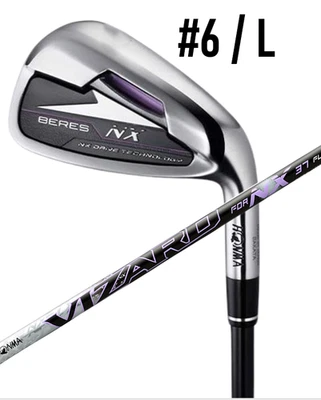 LADIES HONMA BERES NX #6 IRON FLEX-L VIZARD FOR NX 37 GRAPHITE SHAFT - Image 1 of 4