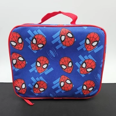 Fiambrera escolar Spider-Man bolsa de almuerzo aislada roja azul Marvel Spidey nueva Foto 1 de 4