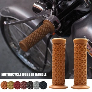 Handle Rubbers Handlebar Motorbike Motorcycle Grips Bar 22mm 7/8 inch Universal - Picture 1 of 12