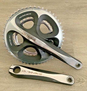 SHIMANO DURA ACE CRANKSET DOUBLE 50-34 TOOTH 175 MM ARMS MODEL 7950 - Picture 1 of 9