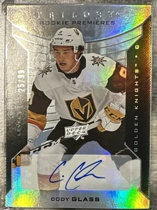 2019-20 Trilogie Premieren Level 2 Silberfolie/99 Cody Glas #110 Rookie Auto RC - Bild 1 von 2