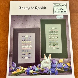 Sheep & Rabbit Samplers Counted Cross Stitch Charts Elizabeth's Designs New - Picture 1 of 3