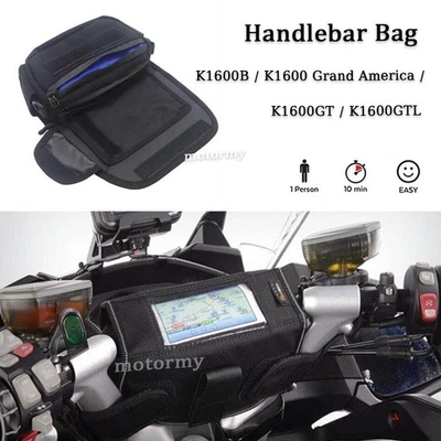 Bolsa de herramientas de viaje de almacenamiento para manillar del conductor apta para BMW K1600B K1600GT K1600GTL Foto 1 de 4